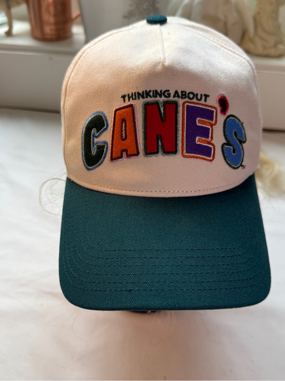 Very Rare Thinking About Cane's Two-Tone Embroidered Baseball Cap